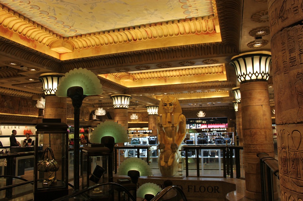 IMG_2353.JPG - Egyptian-style clothing department at Harrods, London  http://en.wikipedia.org/wiki/Harrods 