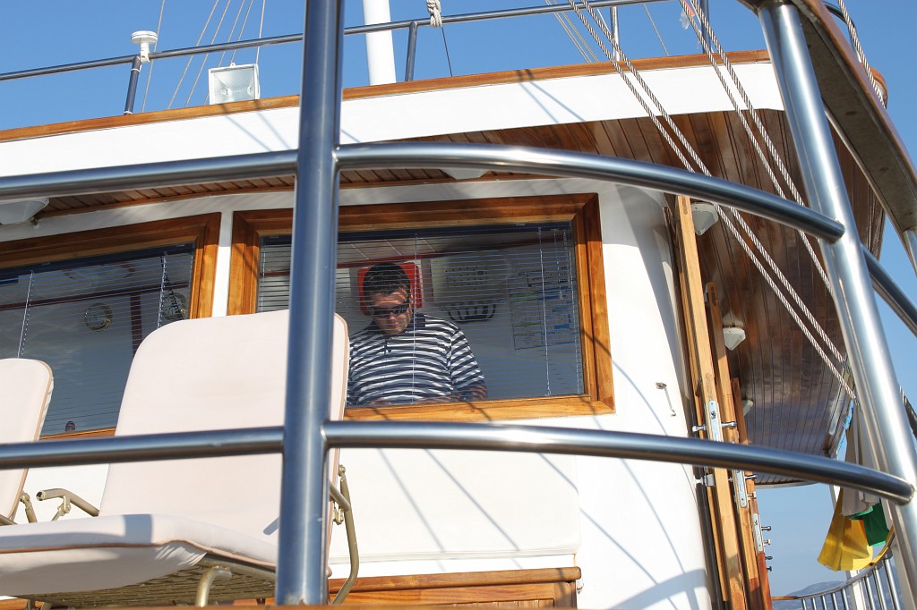 IMG_6956.JPG - Captain at work on the "Otac Nikola"  http://otac-nikola.com/page/ship_en.html 