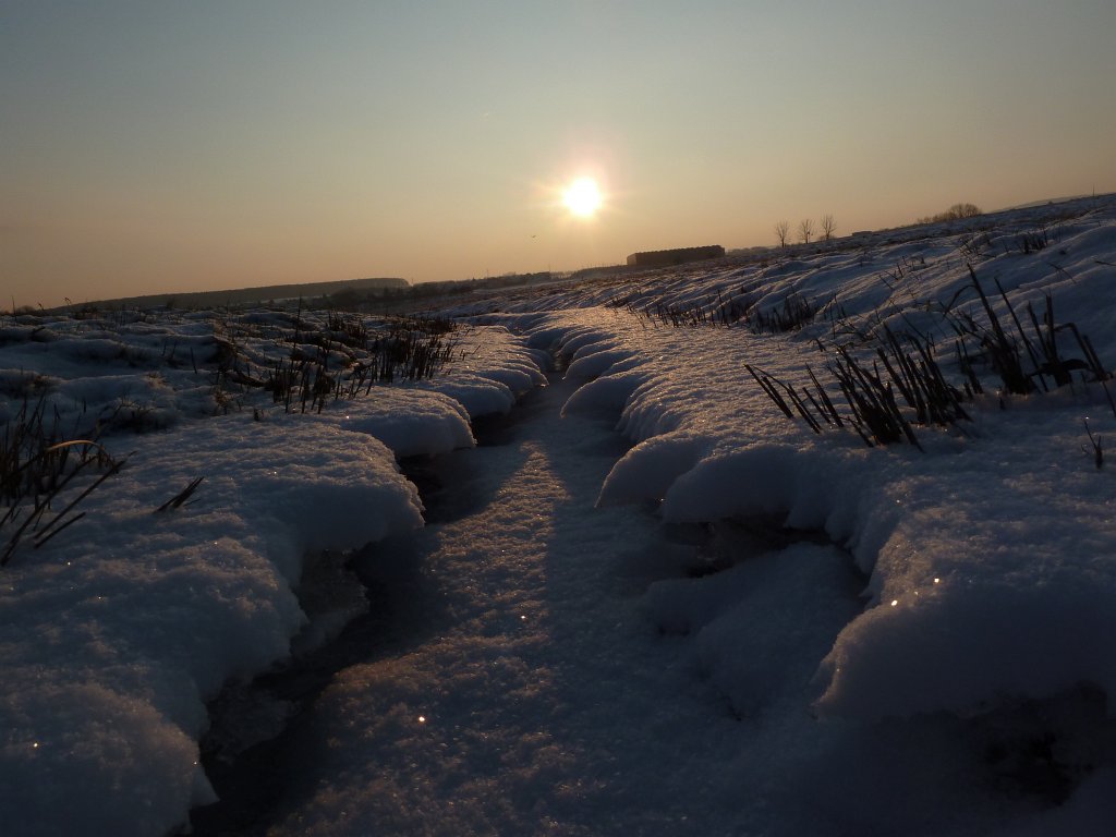 P1060262.JPG - Ice & Snow on stream in the morning