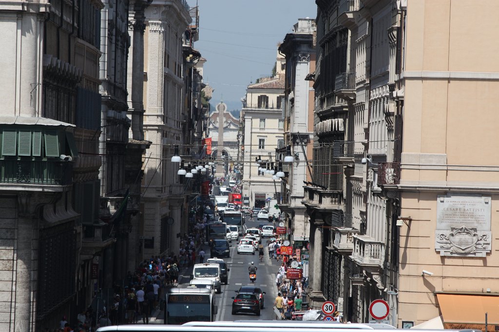 IMG_7011.JPG -  Via del Corso  with the Obelisk of the  Piazza del Popolo  at the end