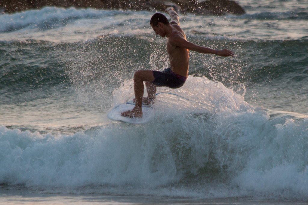 IMG_3521_c.jpg - Sunset surfing at  Herzliya  beach